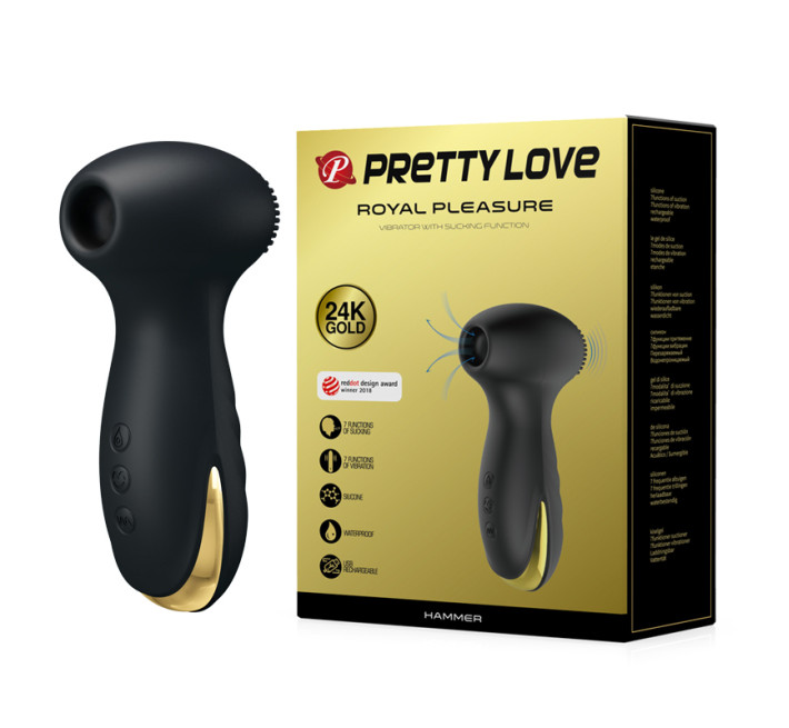 Клиторальный стимулятор Pretty Love Royal Pleasure Hammer Black