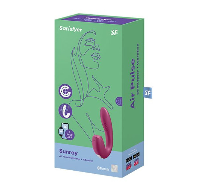 Вакуумний смарт-вібратор Satisfyer Sunray Berry, 4 положення стовбура