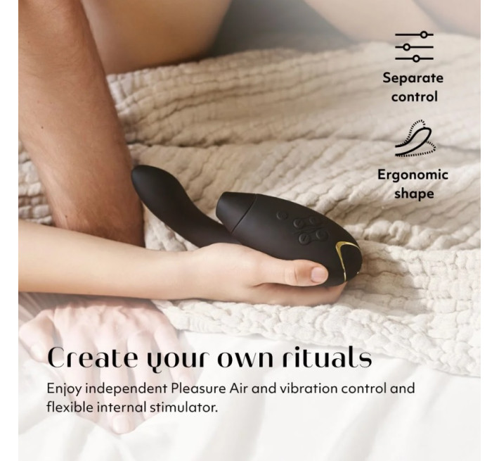 Инновационный бесконтактный вибратор-стимулятор Womanizer Duo 2 Black