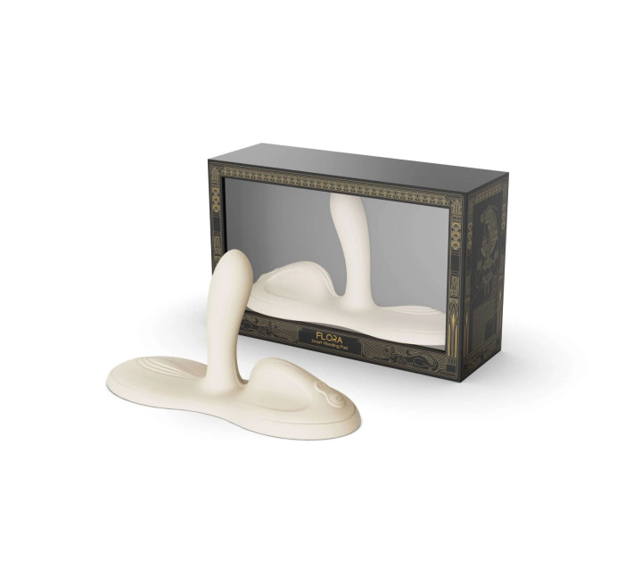 Sit-on-top смарт-вибратор Zalo – Flora Smart Vibrating Pad Ivory White, 9 моторов