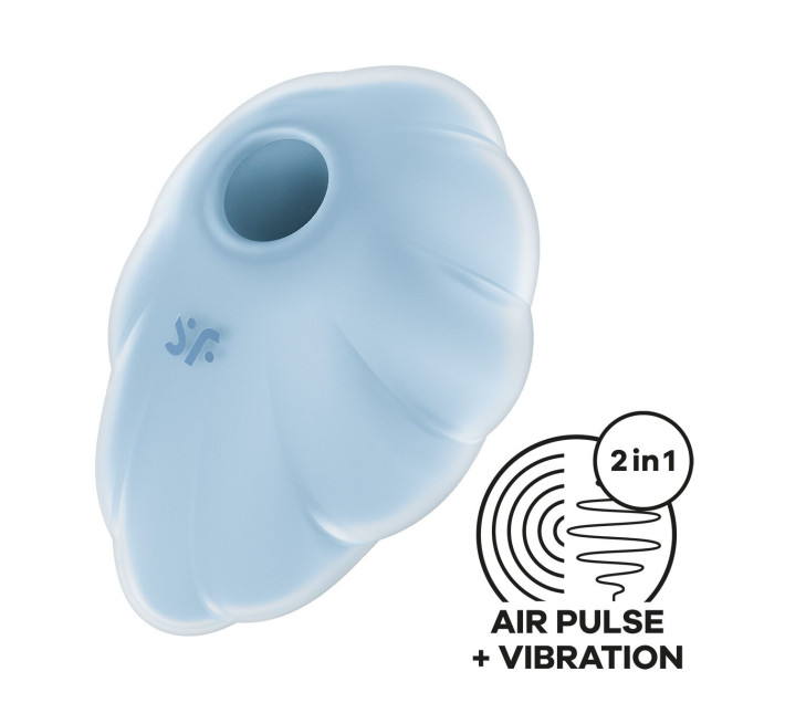 Вакуумний стимулятор з вібрацією Satisfyer Cloud Dancer Blue