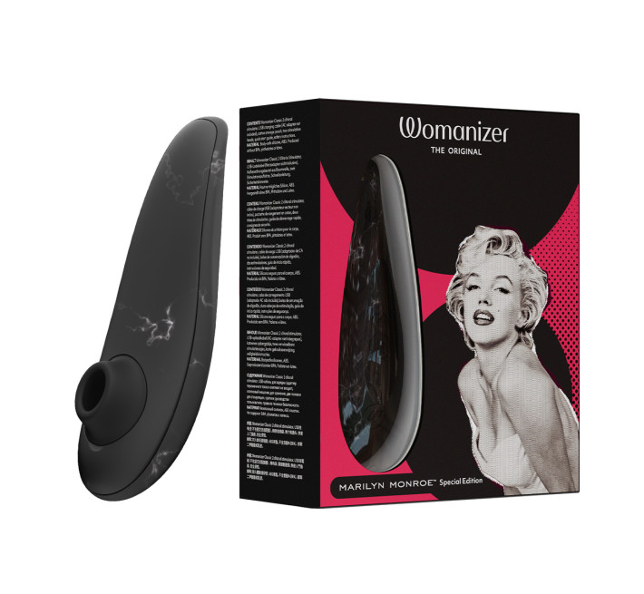Вакуумний стимулятор клітора Womanizer Marilyn Monroe Black Marble