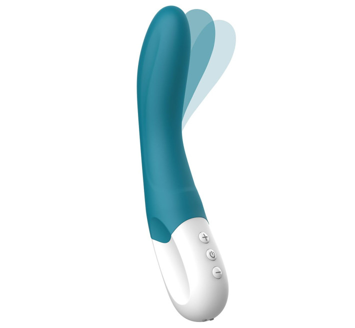 Вібратор точки G Liebe Bend It Rechargeable Ocean Blue, 10 режимів, дуже потужний, гнучкий стовбур