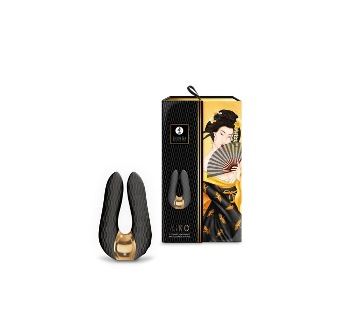Вібратор для клітора Shunga Aiko Black, гнучкі кінчики