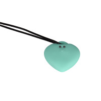 Мінівібратор «Сердечко» FairyGasm PleasureStone green, 9 режимів, на шнурку