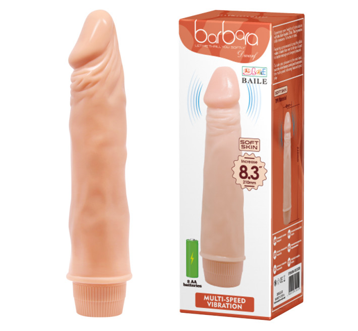 Вібратор LyBaile Barbara Dwarf Flesh, 21,5 см