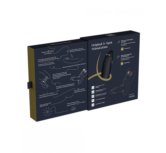 Вібратор для точки G c вакуумною стимуляцією Womanizer OG Slate