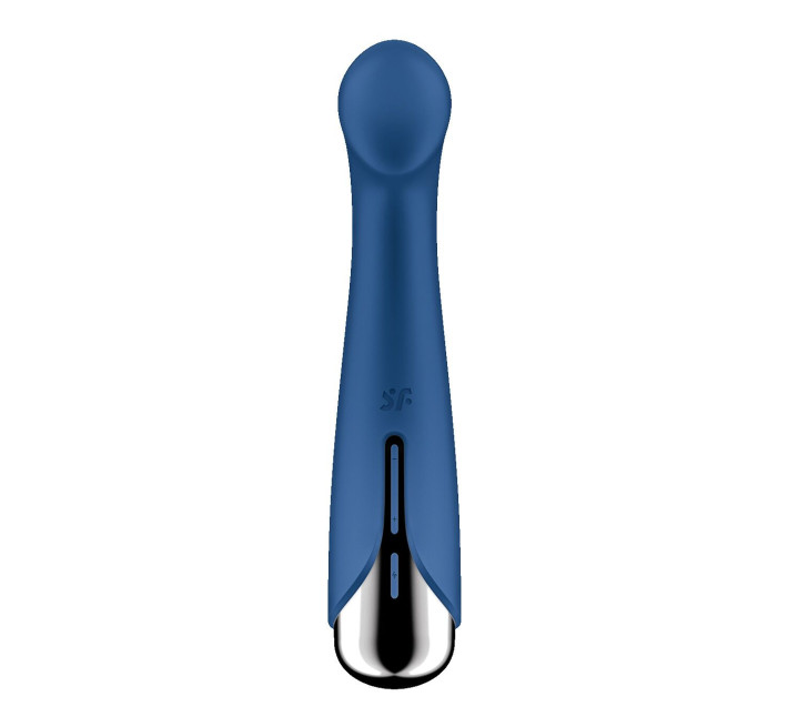 Вібратор з ротацією Satisfyer Spinning G-Spot 1 Blue, плоский майданчик для стимуляції точки G