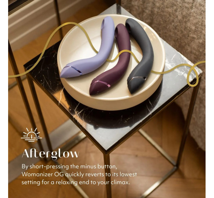 Вібратор для точки G c вакуумною стимуляцією Womanizer OG Slate