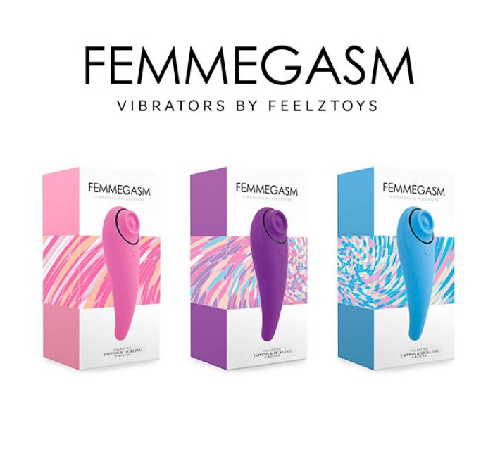 Пульсатор для клітора плюс вібратор FeelzToys FemmeGasm Tapping & Tickling Vibrator Рожевий