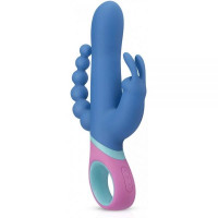 Вібромасажер потрійний зайчик з головкою, що обертає, Pmv20 Vice