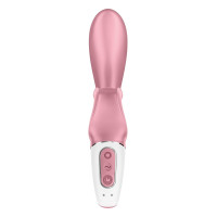 Смарт вібратор-кролик Satisfyer Hug Me Pink, 2 мотори, діаметр 4,2см, широка кліторальна частина