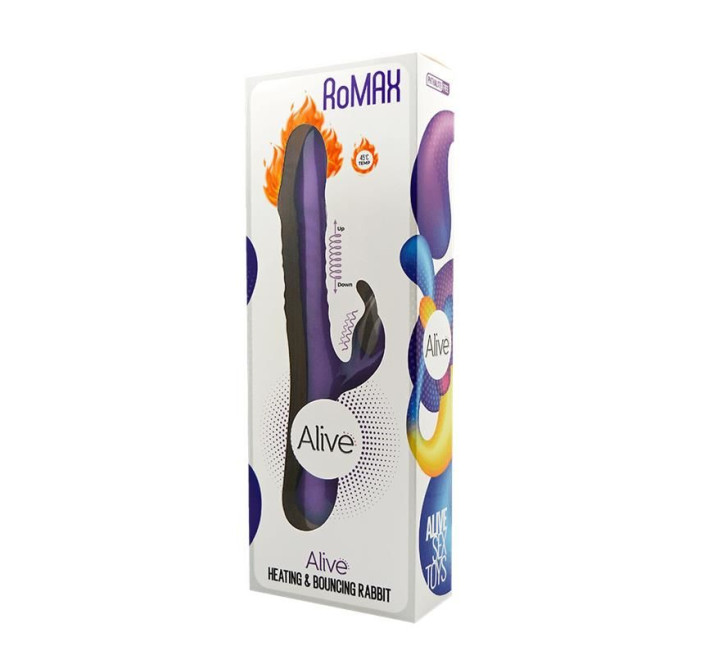 Вібратор кролик з підігрівом та ротацією Alive RoMAX Фіолетовий