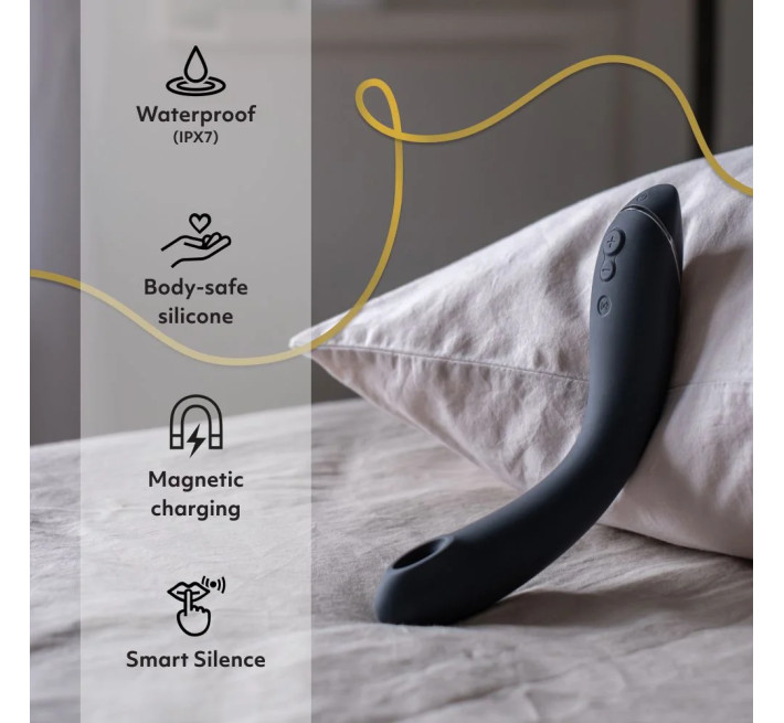 Вібратор для точки G c вакуумною стимуляцією Womanizer OG Slate