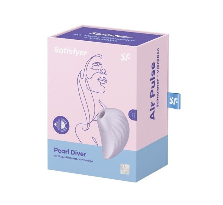 Вакуумний кліторальний стимулятор із вібрацією Satisfyer Pearl Diver Violet
