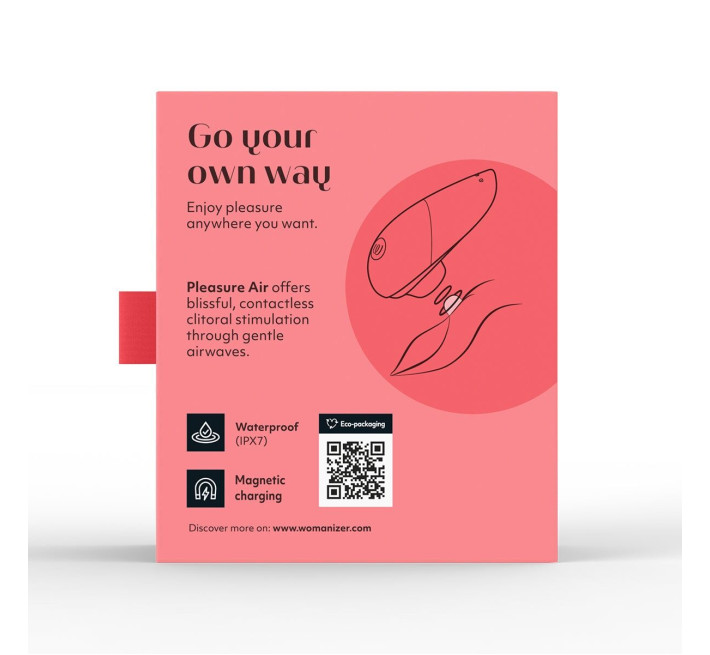 Вакуумний кліторальний стимулятор Womanizer Liberty 2 Vibrant Rose, 8 режимів, магнітна кришечка