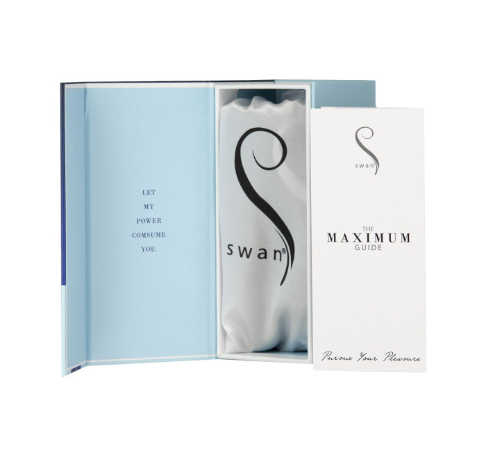 Віброкуля Swan Maximum + Comfy Cuff Blue, суперпотужна, різна інтенсивність, силіконова манжета