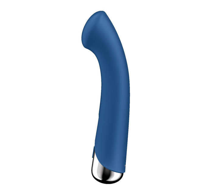 Вібратор з ротацією Satisfyer Spinning G-Spot 1 Blue, плоский майданчик для стимуляції точки G