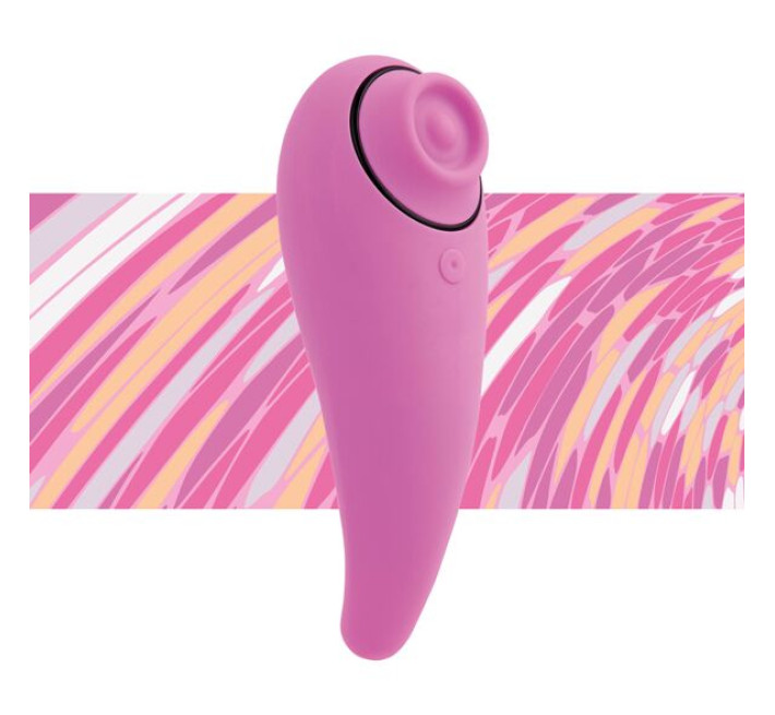 Пульсатор для клітора плюс вібратор FeelzToys FemmeGasm Tapping & Tickling Vibrator Рожевий