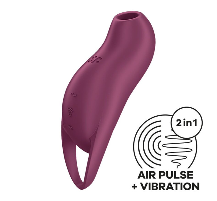 Вакуумний кліторальний стимулятор з вібрацією Satisfyer Pocket Pro 1 Purple