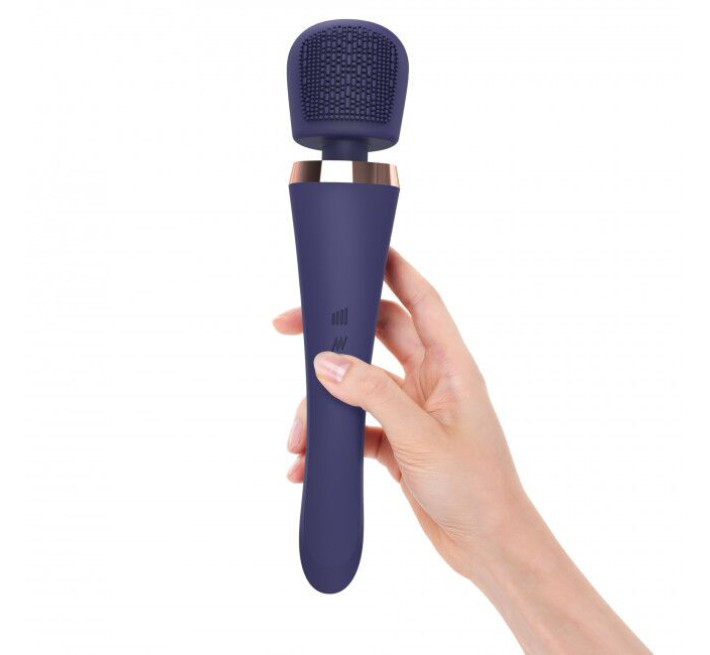 Вібромасажер із силіконовою щіточкою Love to Love Brush Crush Синій