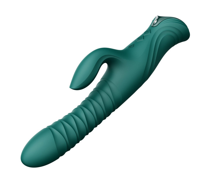 Пульсатор-кролик с вибрацией Zalo Mose 2 Turquoise Green