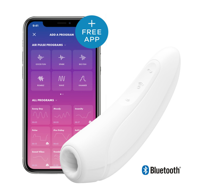 Вакуумный клиторальный стимулятор Satisfyer Curvy 1+ Белый