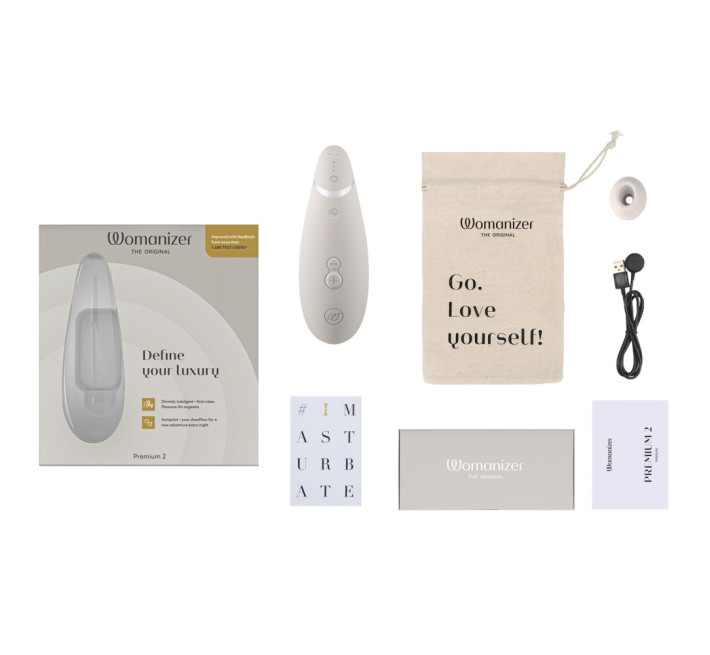 Вакуумний стимулятор клітора Womanizer Premium 2 Gray
