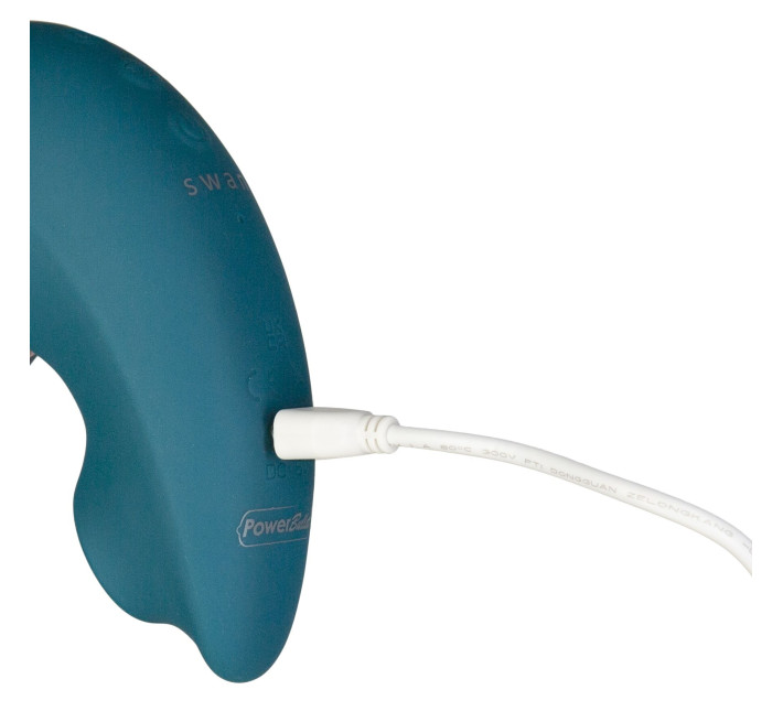 Багатофункціональний вібратор з вакуумною стимуляцією Swan The Monarch Teal