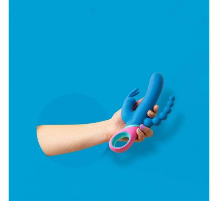 Вибромассажер тройной зайчик с вращающей головкой Pmv20 Vice