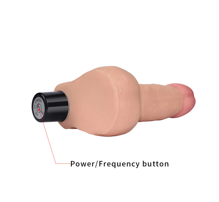 Реалістичний вібратор LoveToy Reel Softee Vibrator with balls Flesh 8,0