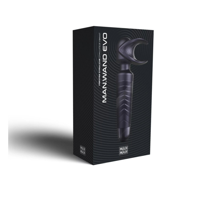 Мастурбатор-вибромассажер Manwan MAN.WAND EVO Black Plum, отлично для пар, виброминет