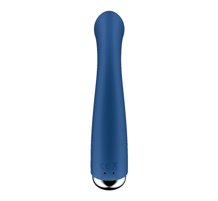 Вібратор з ротацією Satisfyer Spinning G-Spot 1 Blue, плоский майданчик для стимуляції точки G