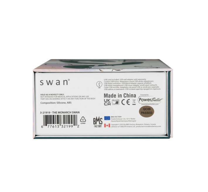 Багатофункціональний вібратор з вакуумною стимуляцією Swan The Monarch Teal