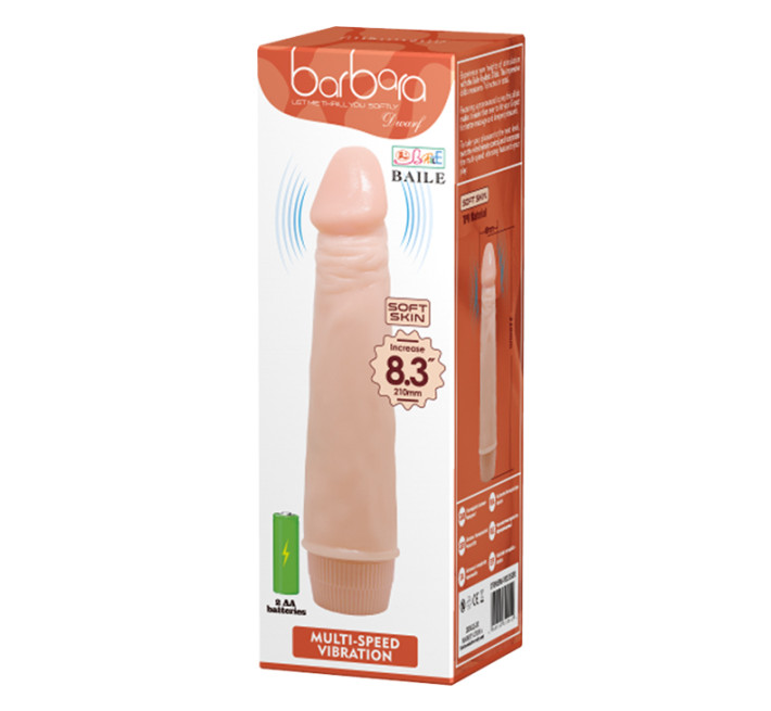 Вібратор LyBaile Barbara Dwarf Flesh, 21,5 см