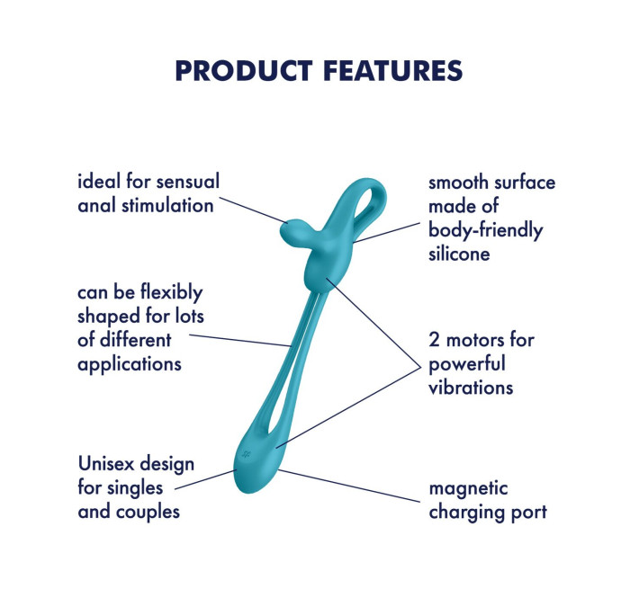 Мультивібратор Satisfyer Plug & Play 1, для неї та для нього, 2 мотори