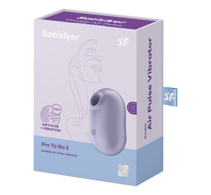 Вакуумний стимулятор із вібрацією Satisfyer Pro To Go 2 Violet