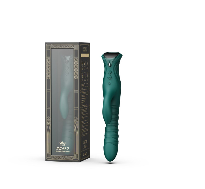 Пульсатор-кролик с вибрацией Zalo Mose 2 Turquoise Green