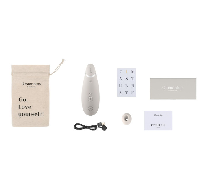 Вакуумний стимулятор клітора Womanizer Premium 2 Gray