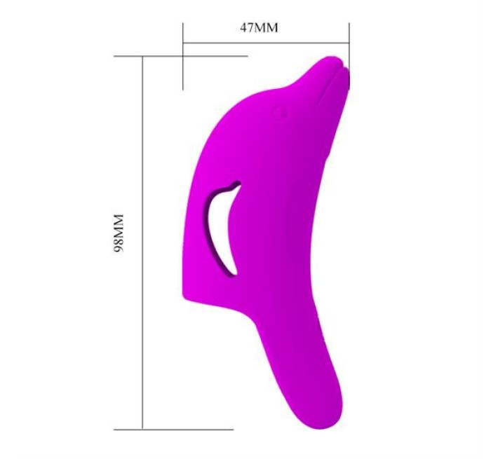 Вібронасадка на палець Pretty Love Delphini Fingering Vibrator Purple