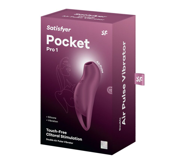Вакуумний кліторальний стимулятор з вібрацією Satisfyer Pocket Pro 1 Purple