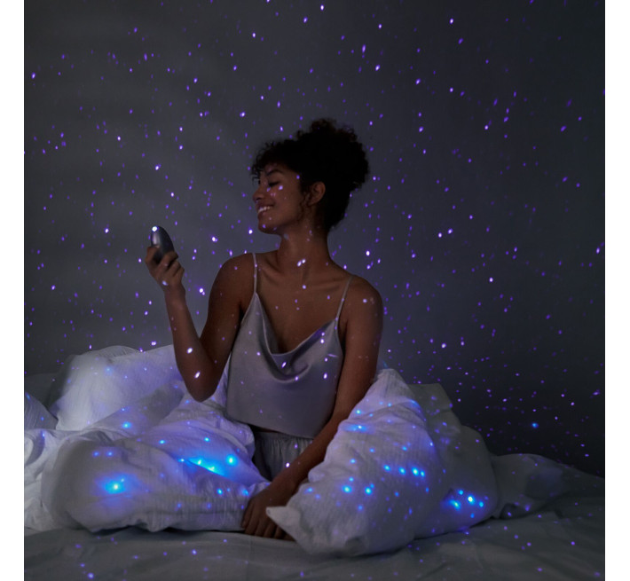 Вакуумный клиторальный смарт-стимулятор Svakom Pulse Galaxie Metal Lilac, проектор звездного неба