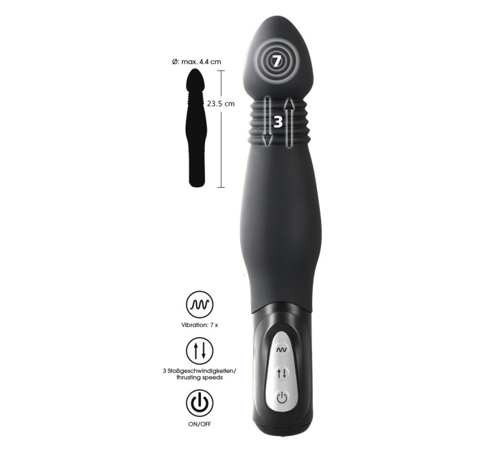 Анальний вібратор You2Toys Black Thrusting Anal Vibe