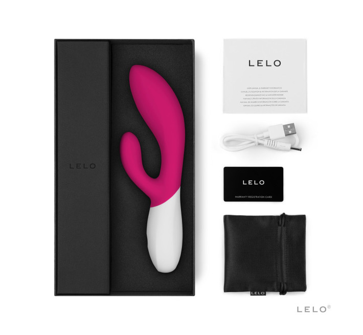 Вибратор-кролик LELO Ina Wave 2 Cerise, манящее движение ствола + вибрации