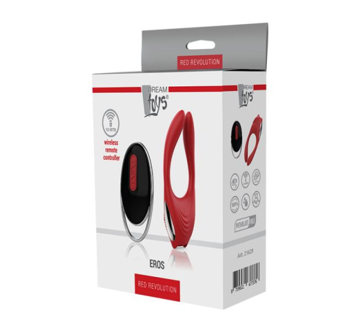 Вибромассажер для пар Dreamtoys Revolution Eros Красный