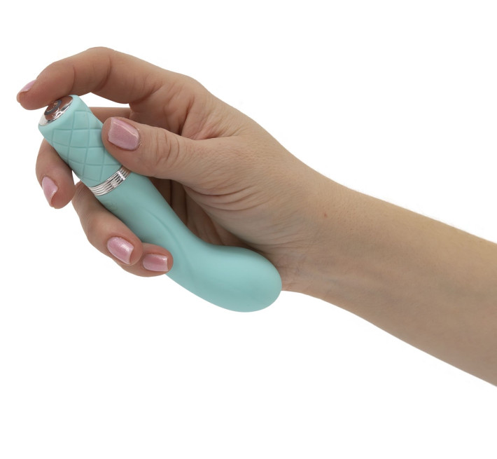 Роскошный вибратор PILLOW TALK Racy с кристаллом Сваровски Бирюзовый