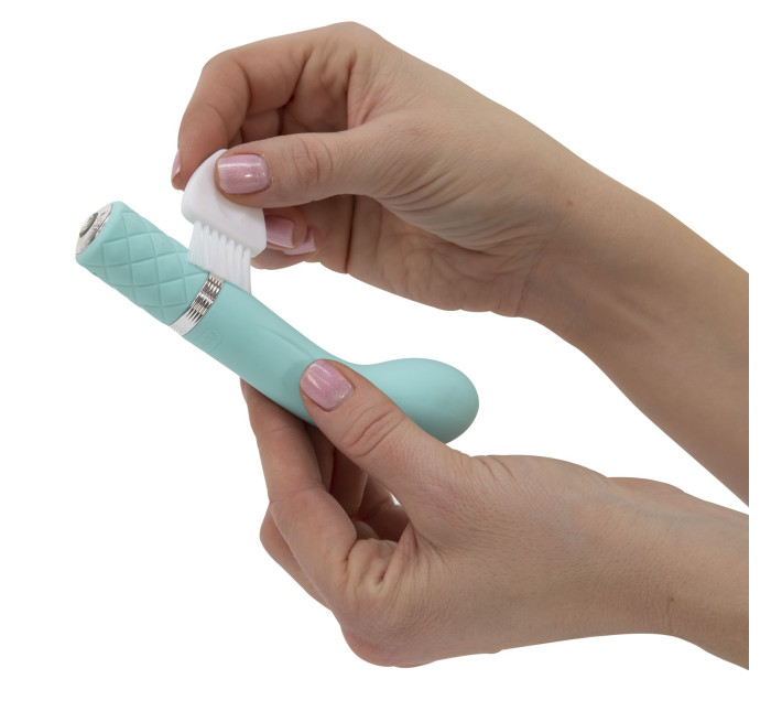 Роскошный вибратор PILLOW TALK Racy с кристаллом Сваровски Бирюзовый