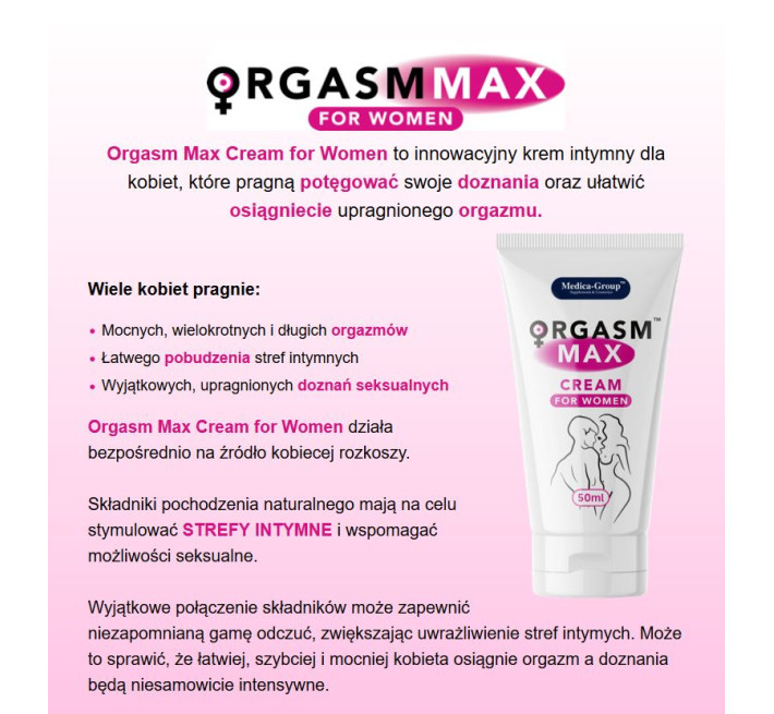 Крем для жінок Medica Group Orgasm Max 50 мл