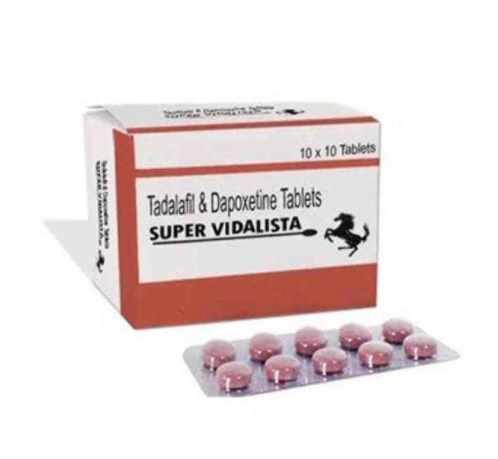 Пігулки для потенції Super Vidalista (Сіаліс + Дапоксетин) 10 пігулок