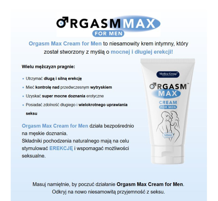 Крем для чоловіків Medica Group Orgasm Max 50 мл